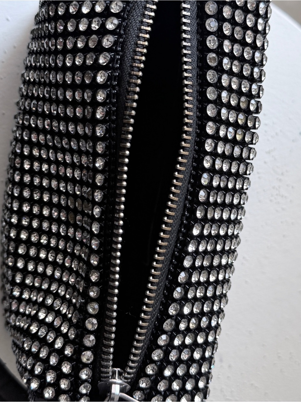 Vintage Black Rhinestone Embellished Crossbody Bag - Picture 12 of 13